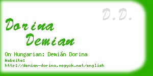 dorina demian business card